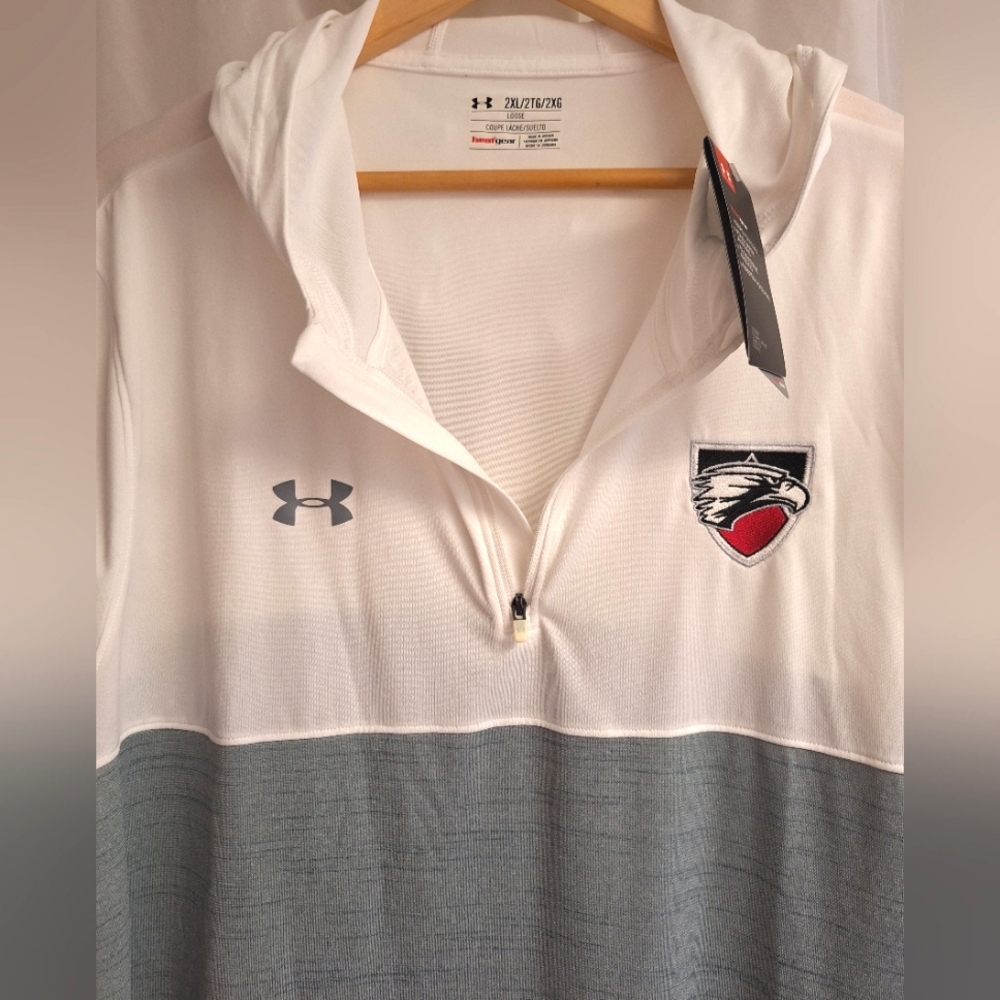 Under Armour men's Heat Gear hoodie with Edgewood College logo size 2XL - Picture 9 of 16